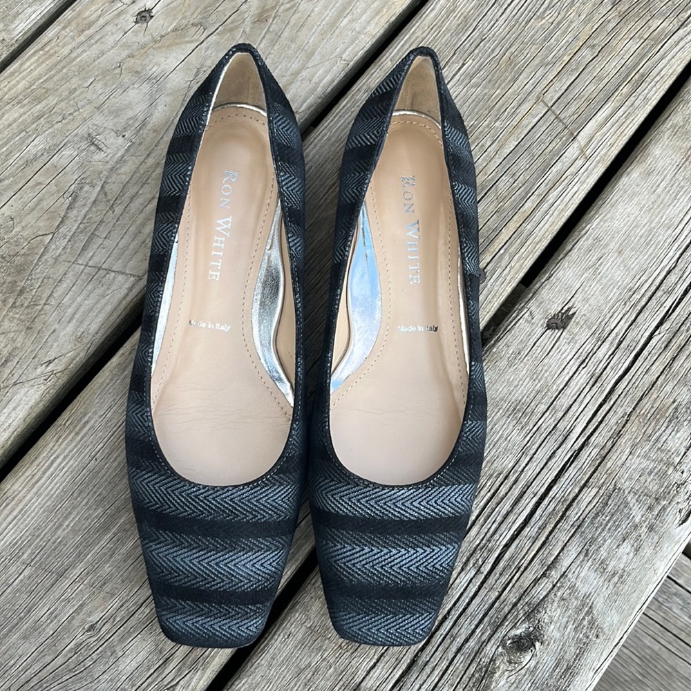 Ron White Reva Chevron Micro Wedge - Colour is Pewter.  Excellent condition